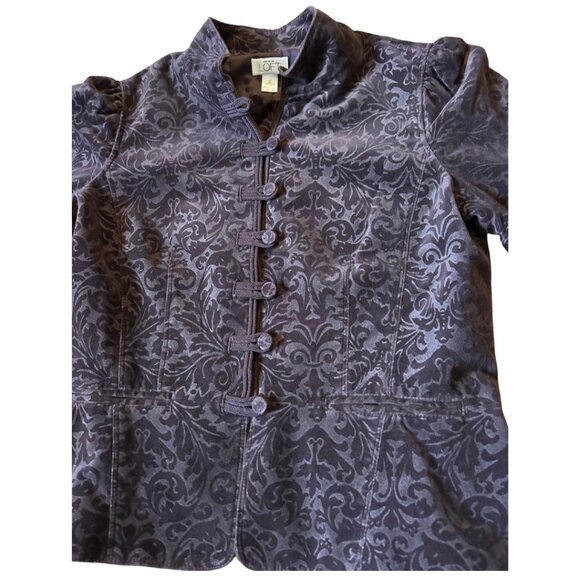 Ann Taylor Loft Velvet Blazer Plum Color Size 12 - Picture 5 of 11